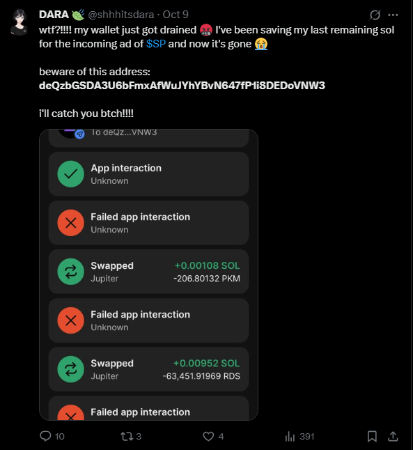 Transaction detail for victim 3
